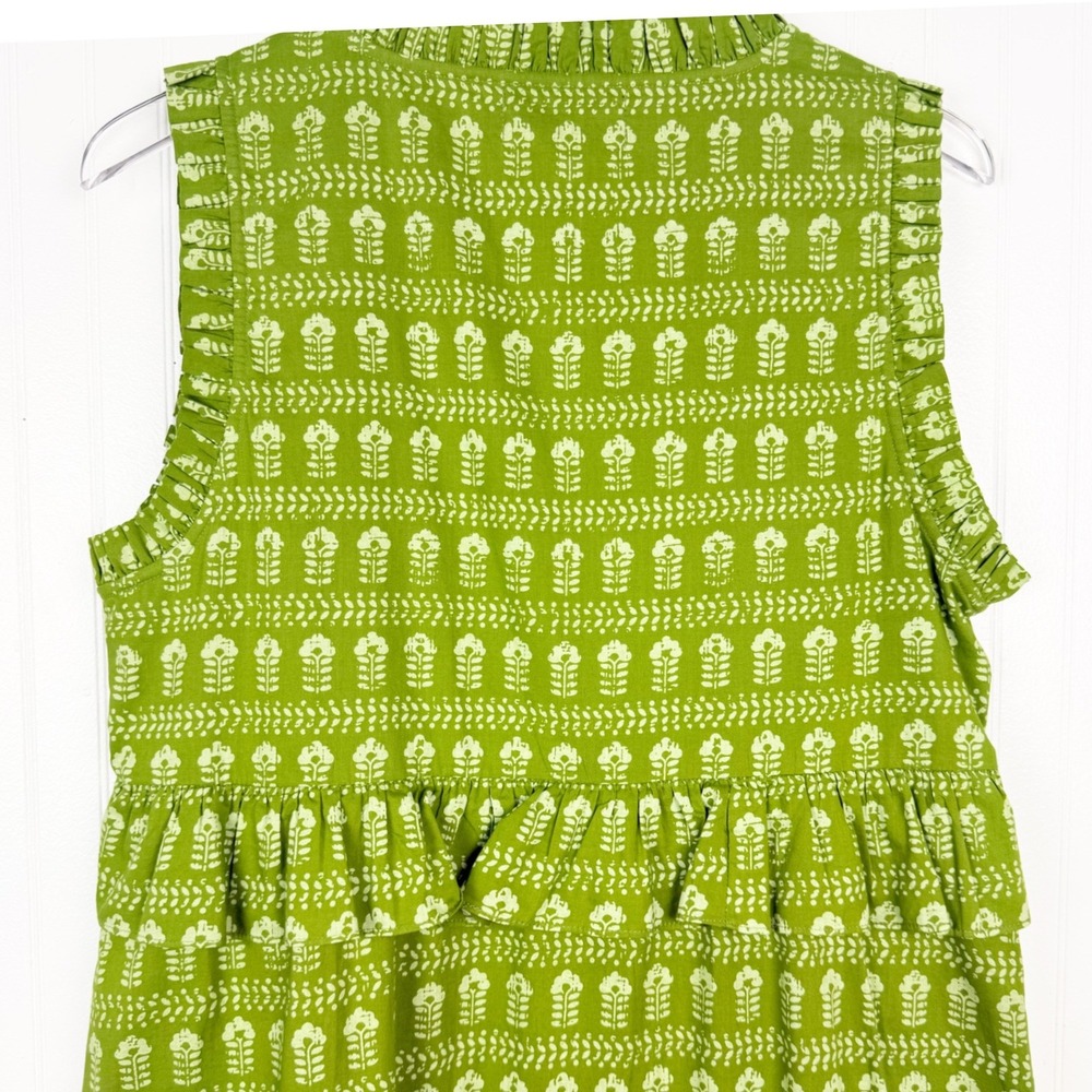 Livro Julie Green Patterned Cotton Ruffle Tiered Maxi Dress Medium - Picture 14 of 16